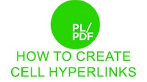 How to create cell hyperlinks with PL/PDF