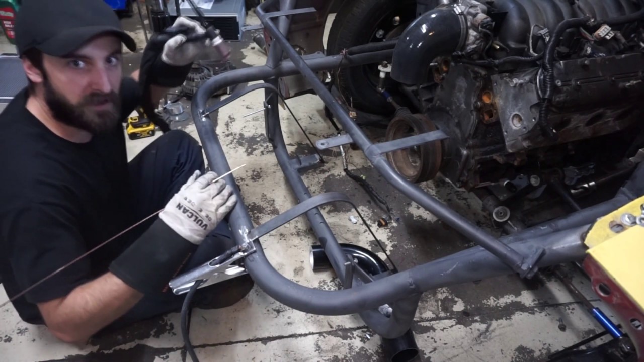 Flopped A 5.3 and Th400 In A Fox Body And Welded Radiator Mounts ...