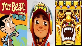 Subway Surfers Zoe VS Mr Bean Around The World VS Temple Run Imhotep | Android iPad iOS Gameplay screenshot 2