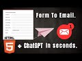 Send Email from contact form for free with just HTML Code within seconds. No backend code required
