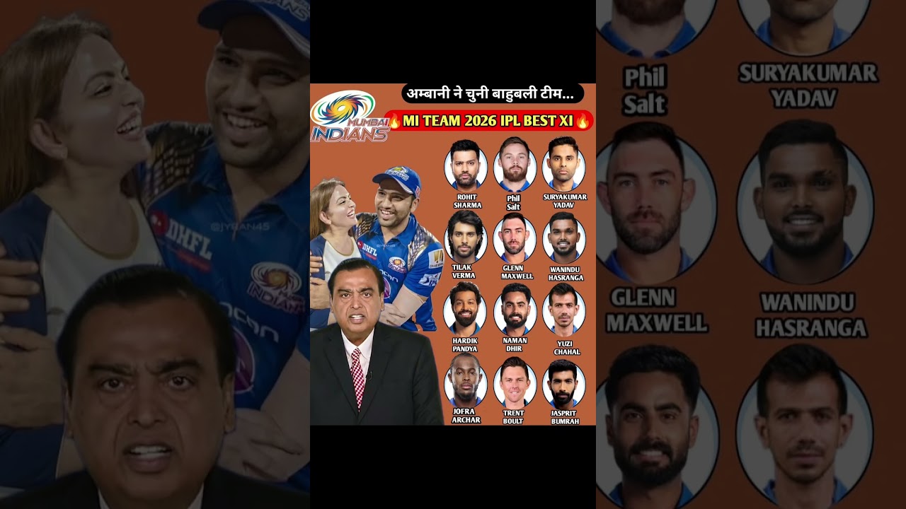 Mi Strongest Playing 11 Ipl 2026☠️🔥