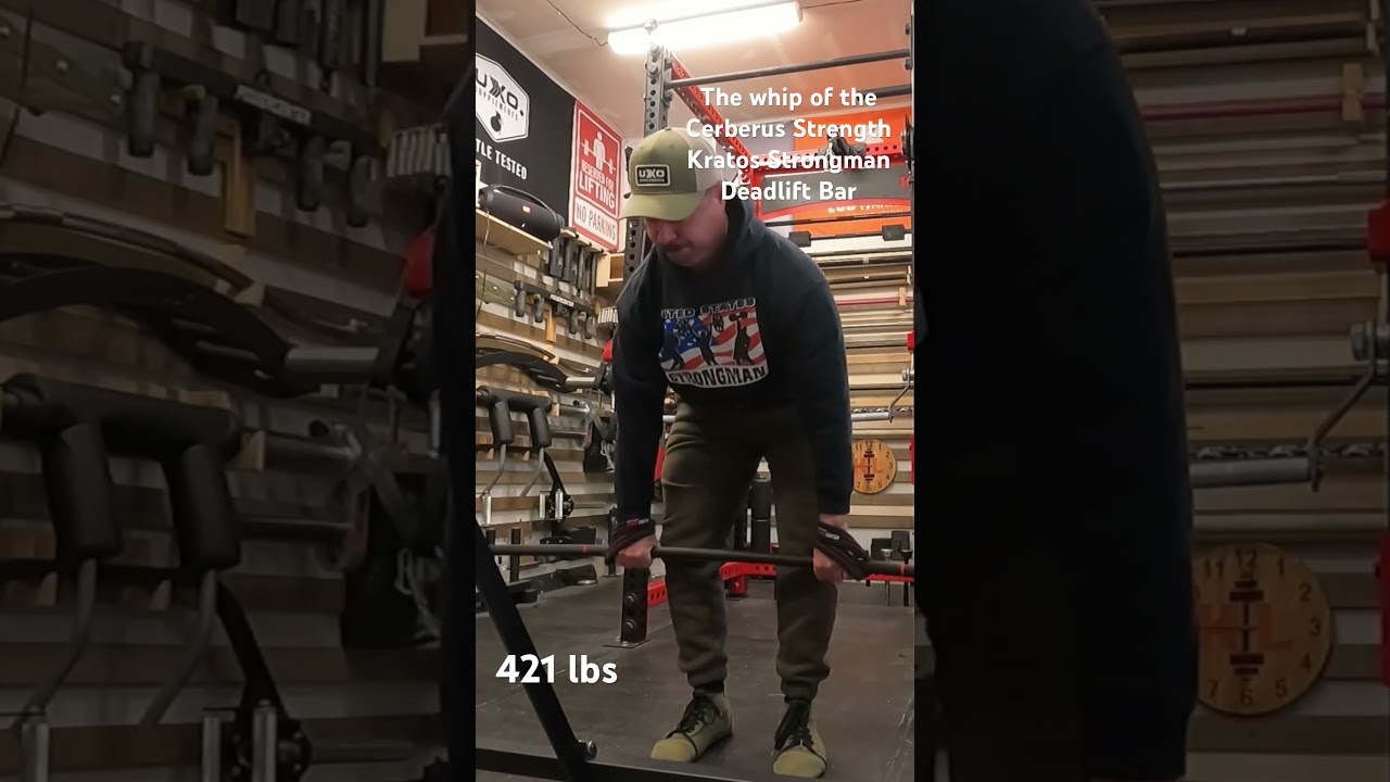 How much whip on the Cerberus Strength Kratos Strongman Deadlift Bar 
