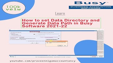 How to set Data Directory and Generate Data Path in Busy| Busy Accounting Software |  | Easy steps🔥💯