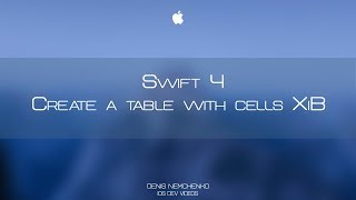 Create a table with cells xib (Cоздание таблицы с ячейками xib) #UITableViewCell, #UIScrollView