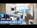 Icon of the Seas | Accessible Sky Junior Suite Walkthrough Tour | Royal Caribbean 2024 | 4k