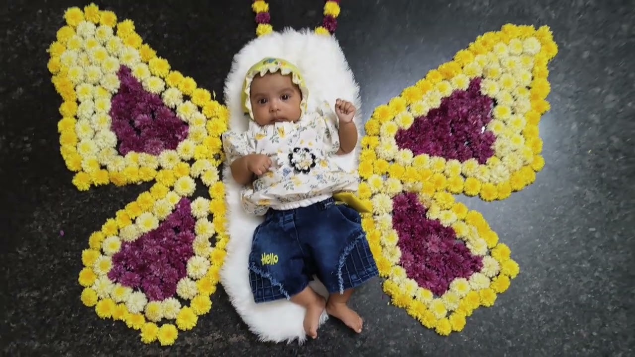 Butterfly theme baby photoshoot 