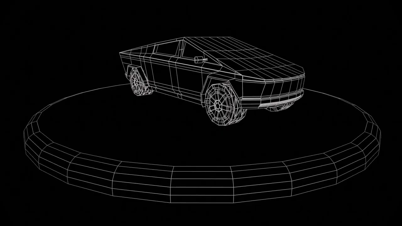 "Stylized Tesla Car: 3D Art Showcase" 