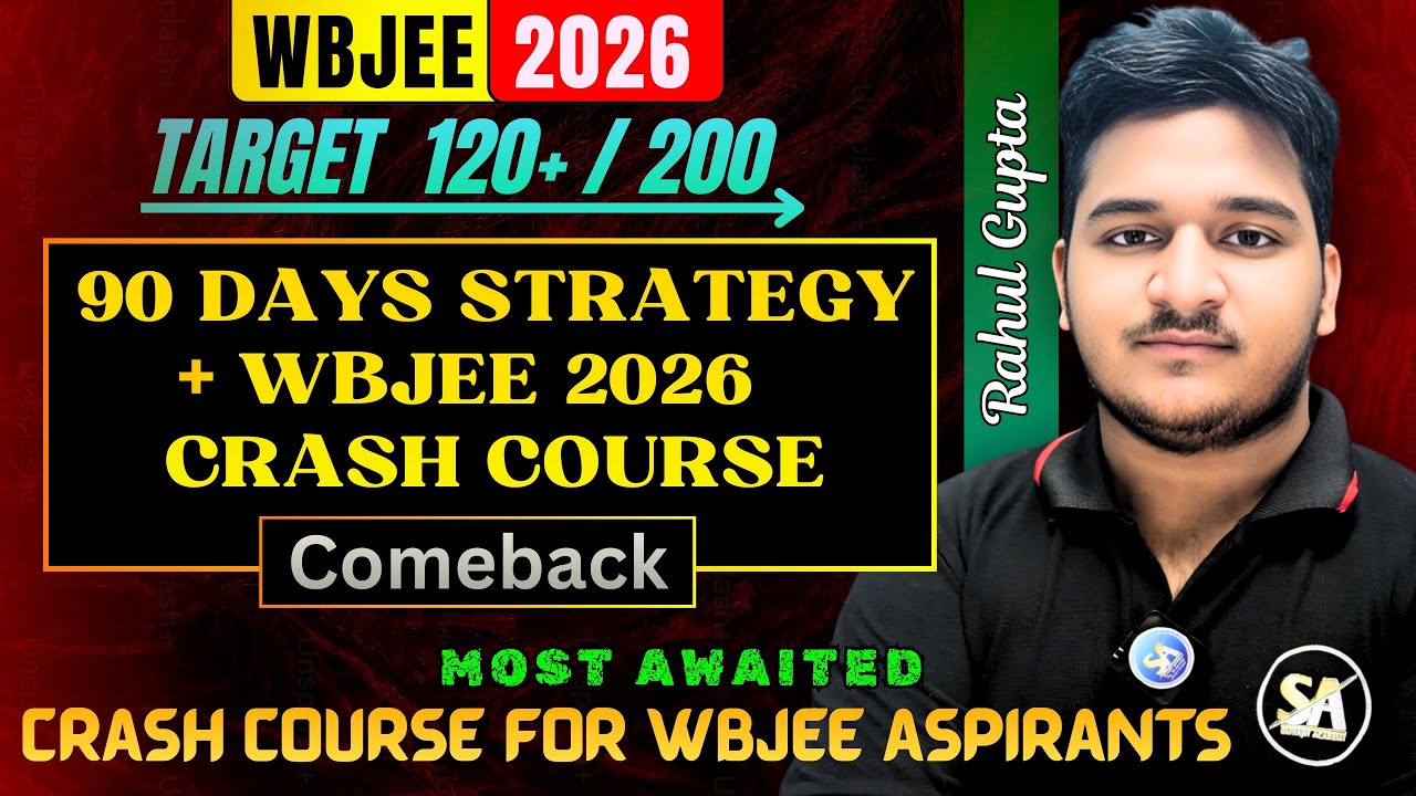 🚨🚨LAST CHANCE TO TAKE YOUR WBJEE PREP ON RIGHT TRACK||🎯🎯 90 DAYS STRATEGY 😈||CRASH COURSE FOR WBJEE😱