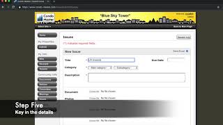www.condo-master.com : report and view issues