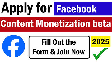 How To Apply For Facebook Content Monetization | How To Join Facebook Content Monetization Beta