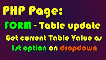 PHP Page: FORM to update table records - how to display current value as 1st option on the dropdown!