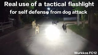Wurkkos FC12 - Real use of tactical flashlight for self defense from dog attack! screenshot 5