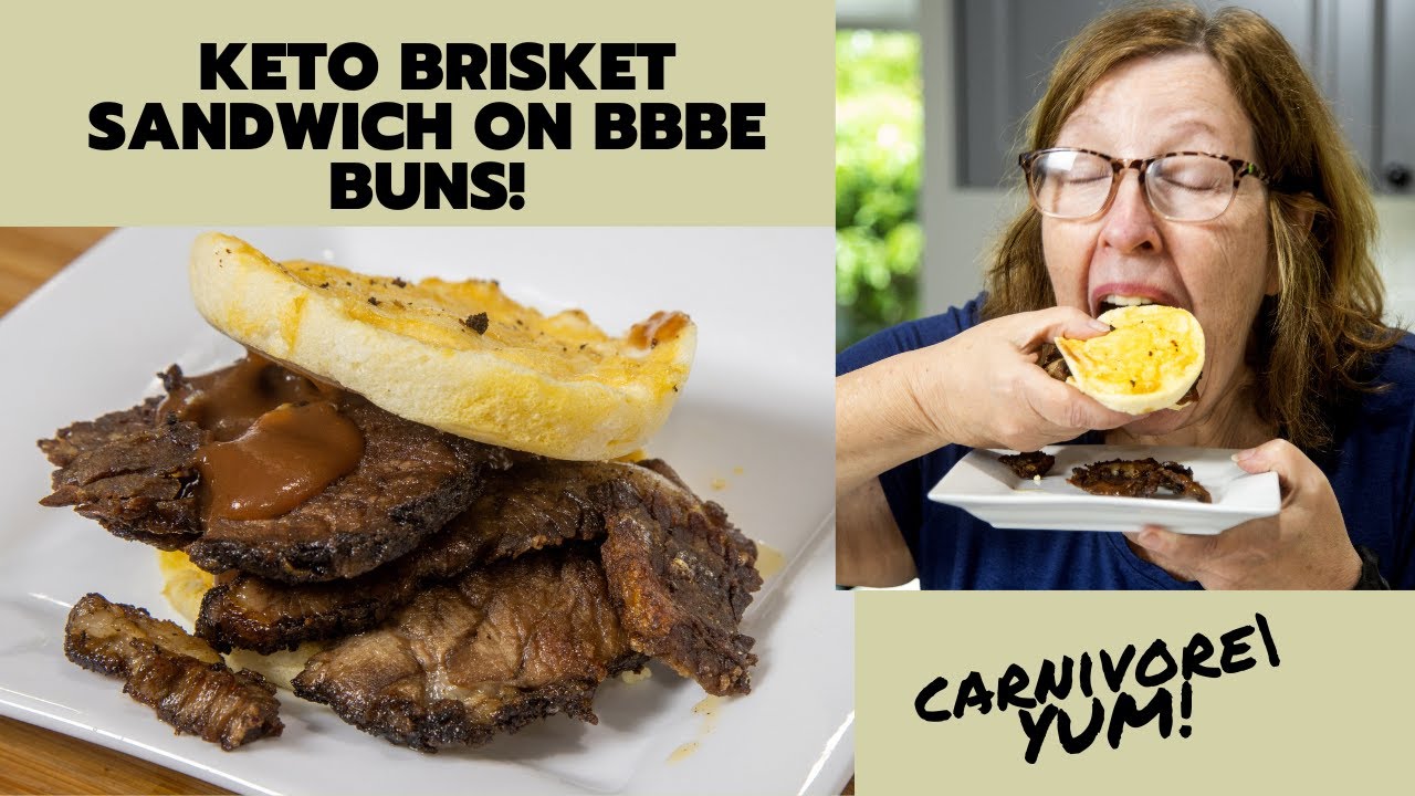 Keto Brisket Sandwich on BBBE Buns Teddi and I Had a Rough Night