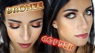 Broze and Copper Metallic Summer Smoky Eye Makeup Tutorial | MakeupAndArtFreak