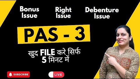 How to File Form PAS-3 Return on Allotment"Online on V3 Portal. #LiveVideo #RightIssue   #BonusIssue