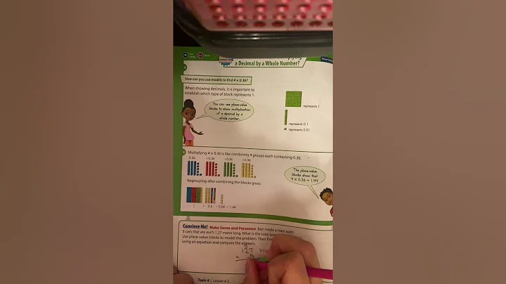 Topic 4-3 Use Models to Multiply a decimal by a Whole Number
