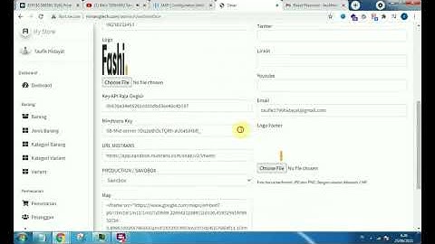 Proses Pengaturan Google Map, Lokasi, API Key (Midtrans dan Raja Ongkir)