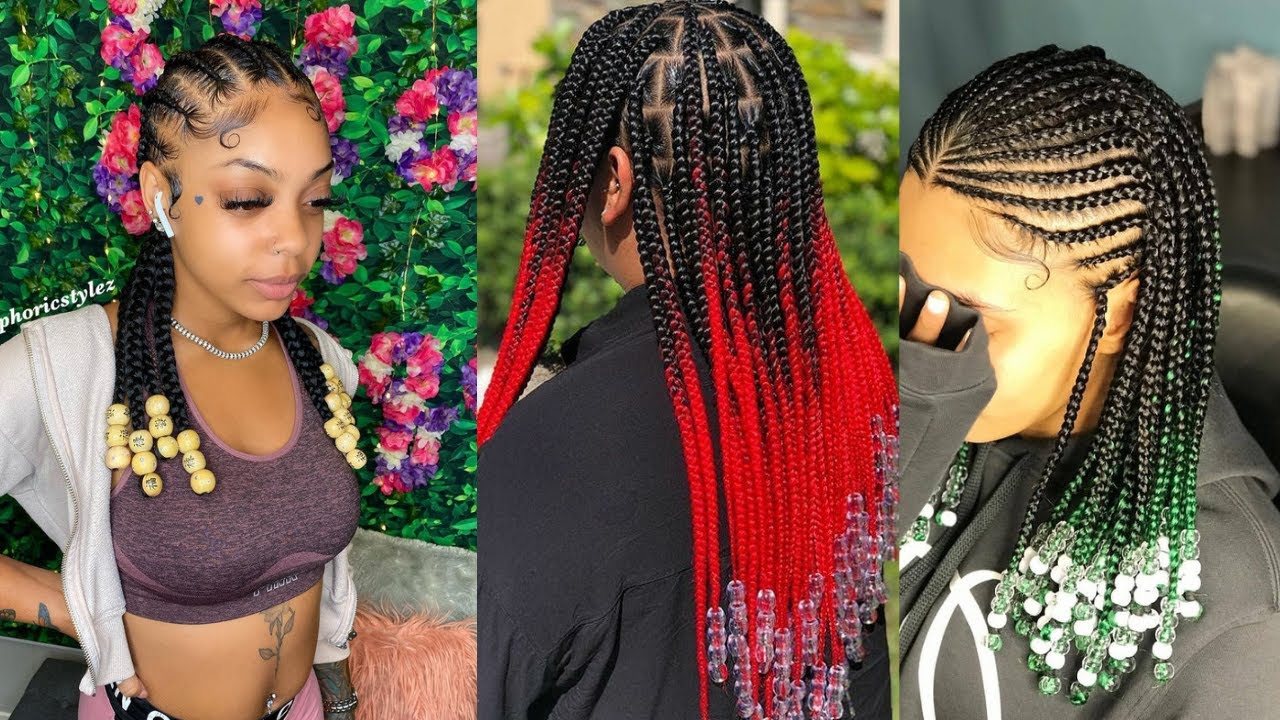 CUTE💞💞 AND TRENDY BRAIDS💖💖 WITH BEADS HAIRSTYLES | 2021 COMPILATION🦋🦋