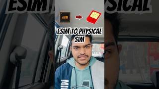 eSim to Physical Sim Conversion | Jio eSim Replacement #iphone #jio #esim
