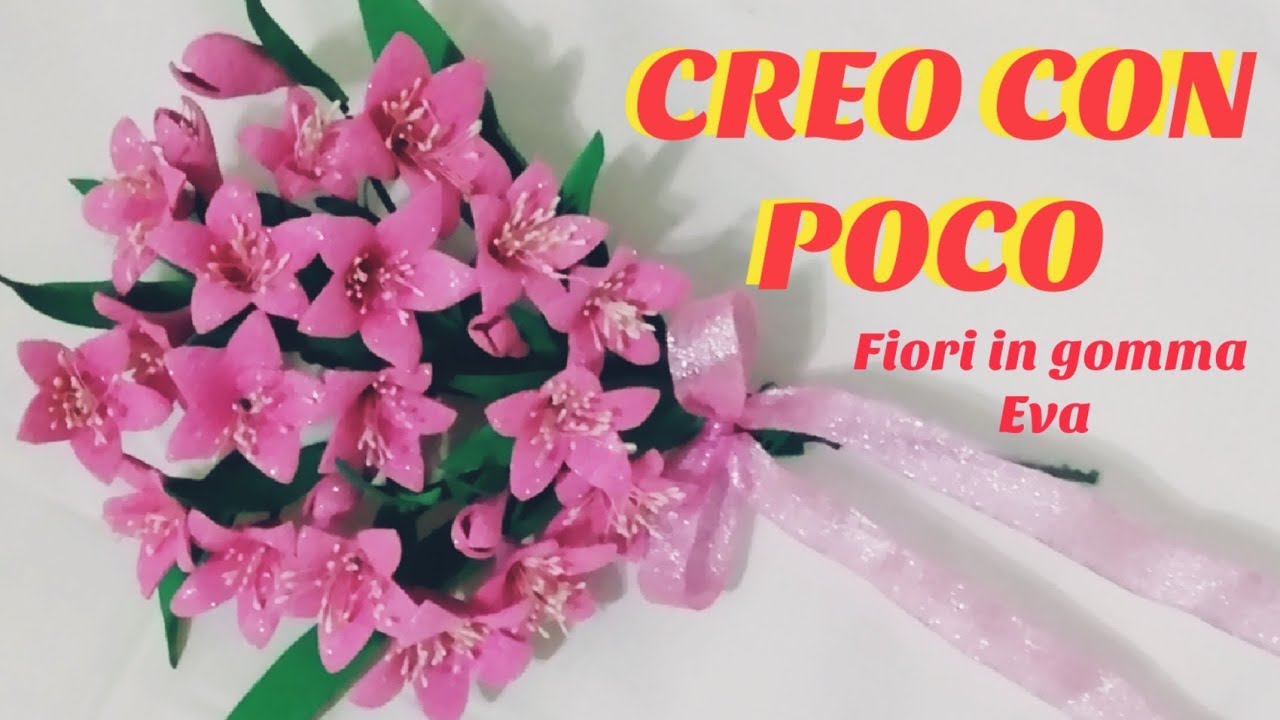Faidate Bellissimi fiori campanelle realistiche in gomma Eva fommy crepla  Bouquet FESTA DELLA MAMMA 