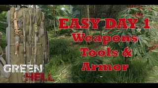 Green Hell - EASY DAY 1 Weapons, Tools, & Armor | Console, 2023