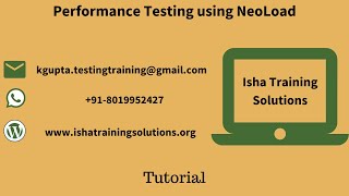 NeoLoad API Intro.  contact or whatsapp us on +918019952427 to enroll