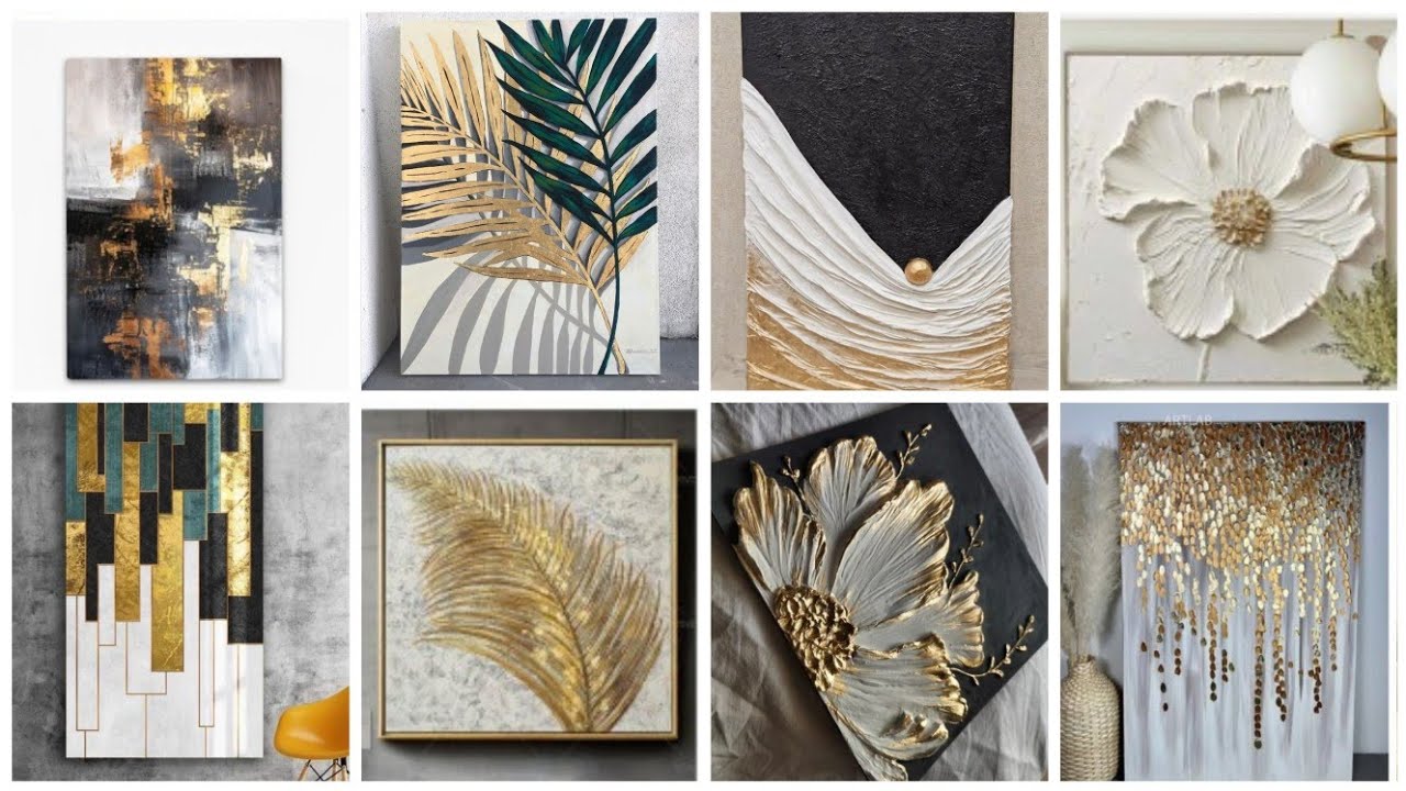 أفكار ✨ عمل لوحات فنية للمبتدئين بالوان الاكريليك 🖌️ بسيطة #craft #diy #ideas #deco #اعمال_يدوية