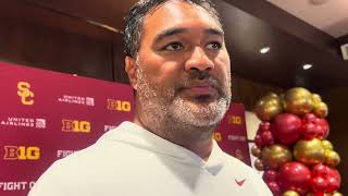 USC MEDIA DAY: DE coach Shaun Nua on Gary Patterson influence, Luke Wafle and fall camp goals.