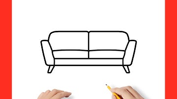 How to draw a SOFA step by step / drawing couch easy