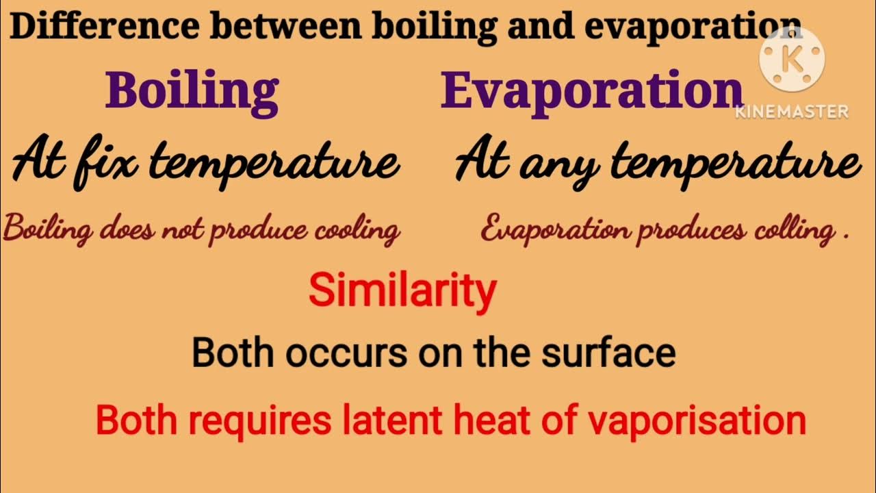 Difference between Boiling and Evaporation Class 9 Physics