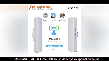 COMFAST CF-E313AC 900Mbps 5.8G WIFI CPE Wireless AP Bridge 5Km Long Range 12dBi WIFI Antenna Outdoor