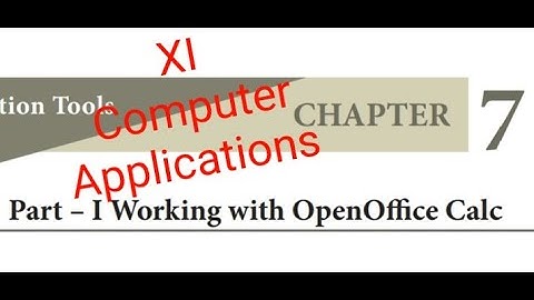 Class 11 Computer Applications Chapter 7 (Part 3)