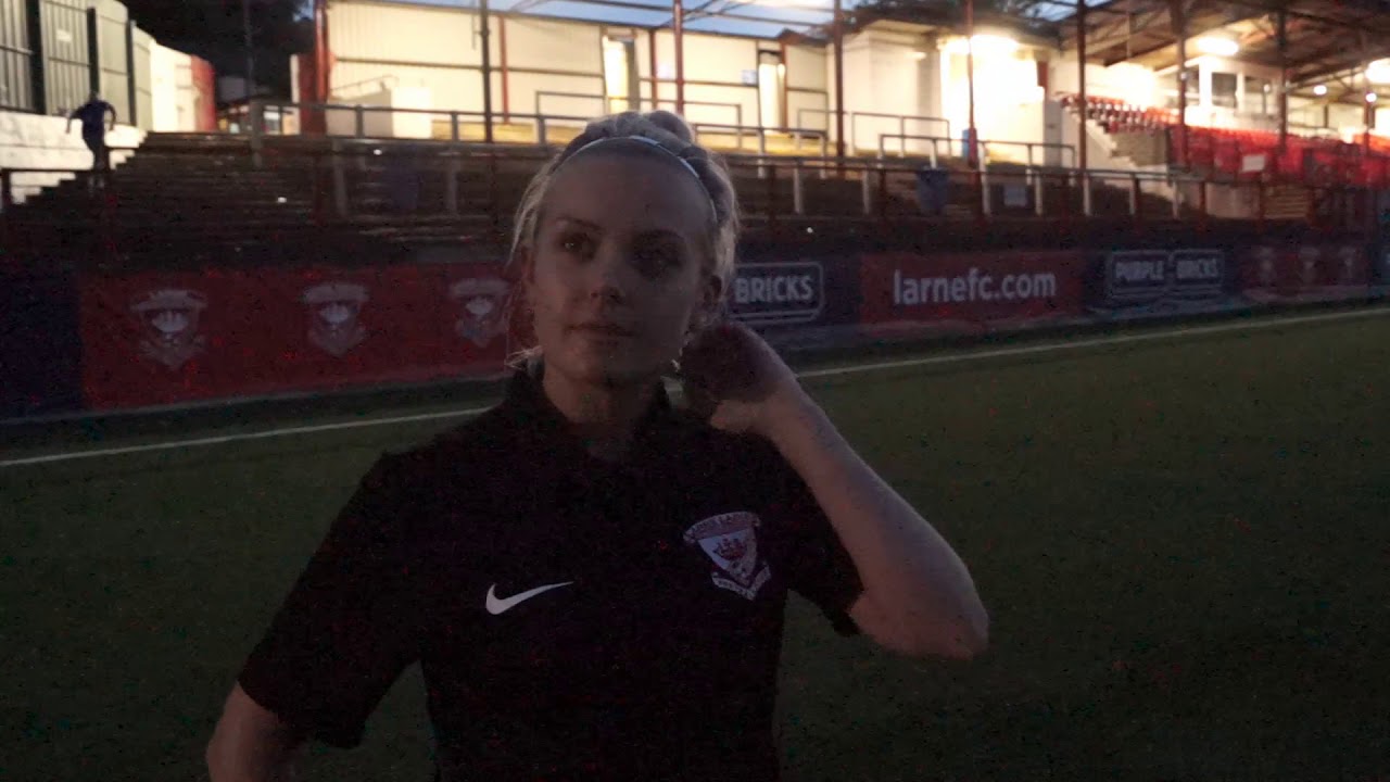football score Larne Ladies: League win interviews