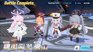 Blue Archive - Chesed (Indoor Warfare) Insane 1-Team clear (Global EU) 27.607m