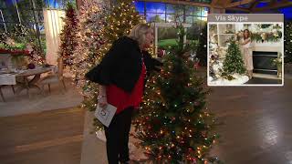 شجرة زينة خضراء أو مُغطاة بطبقة من القماش بتصميم مذهل من جانين جراف على موقع QVC screenshot 4