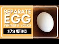 Separate egg whites from egg yolks  3 easy methods