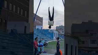 Gymnastics rings training by Moazzam Gymnast | Mini Stadium Gujranwala