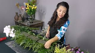 CURSO COMPLETO DE FLORISTA - AULA 22  ARRANJO JARDINEIRA