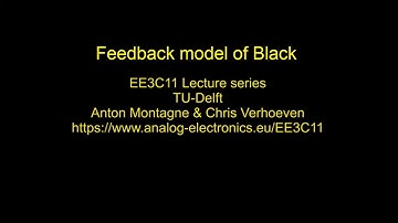 EE3C11 Week 13 Feedback model of Black