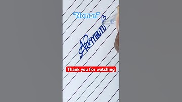 Noman calligraphy 😱😱 Noman cursive handwriting #youtubeshorts #shorts #short #art