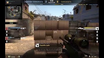 CS GO sick 1v4 clutch (AWP, Tec-9)