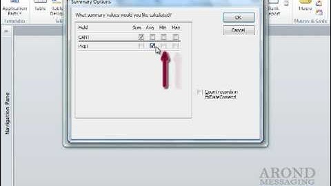 Using Access 2010 - Create a Summary Query with the Simple Query Wizard