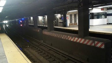 MTA New York City Subway: Euclid Av bound Budd R32 Phase I (C) Train arriving at Jay St Metro Tech