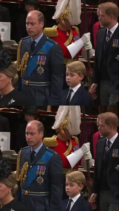 Prince George and Princess Charlotte Walk Behind G...