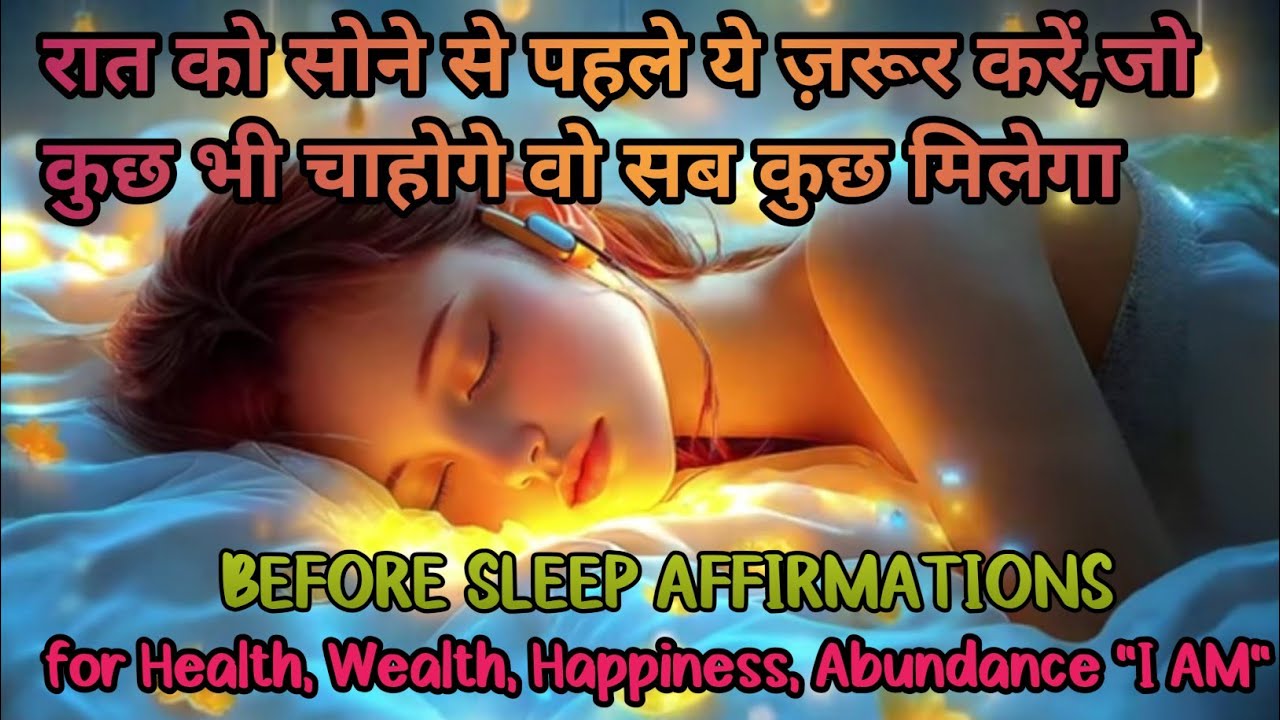 Powerful Affirmation रात को सोने से पहले ज़रूर सुने,जो कुछ भी चाहोगे वो सब कुछ मिलेगा 