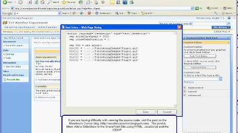 Add a Slide Show on a SharePoint Site Using JavaScript, HTML, and the Content Editor Web Part