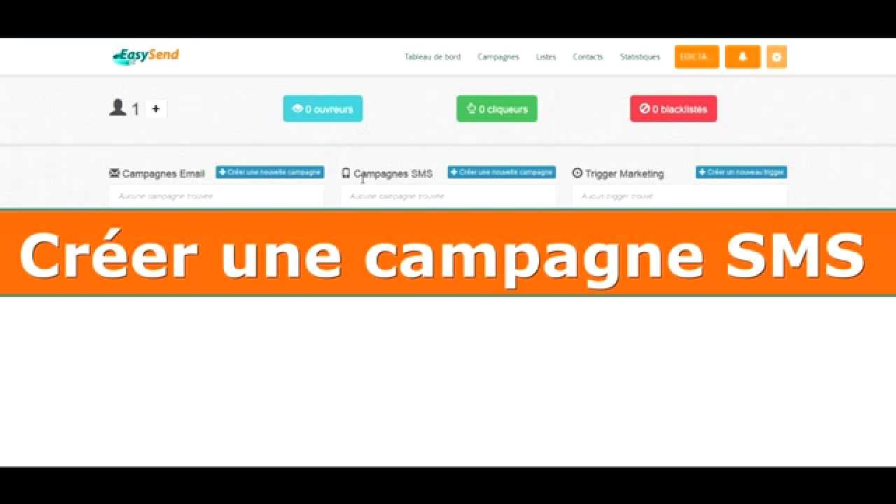 Créer une campagne SMS - Vidéo Tutoriel Easysend - YouTube