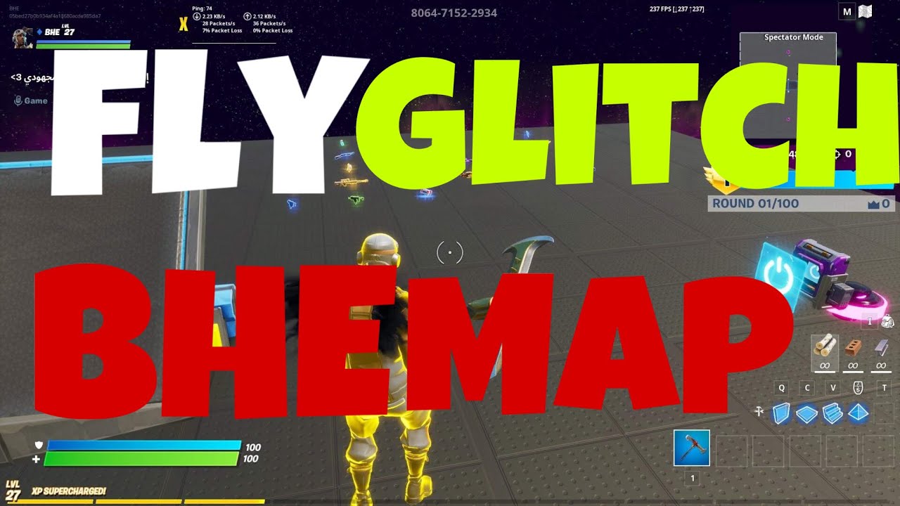 Check Pinned Comment New Glitch Fly Hack In Fortnite Creative Bhe 1v1 Map 8064 7152 2934 Youtube