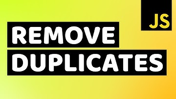 Remove Duplicate Values from Array in JavaScript | Remove Duplicate from Array