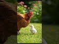 Cute Hen Playing with Baby Chicks 🐔🐥 #hen #hen #babychicks #animalshort #farmlife #shorts #nature
